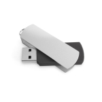 USB Stick aus Kunststoff mit drehbarem Aluminiumclip farbe schwarz