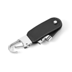 USB Stick aus PU mit integriertem Metallkarabiner farbe schwarz fünfte Ansicht