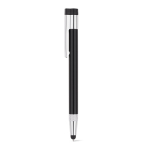 Aluminium USB Kugelschreiber mit Touch Spitze und schwarzer Tinte farbe schwarz