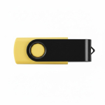 USB Stick mit gummierter Oberfläche und farbigem Metallclip farbe schwarz