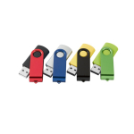 USB Stick mit gummierter Oberfläche und farbigem Metallclip farbe schwarz