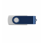 USB Stick mit gummierter Oberfläche und farbigem Metallclip farbe blau