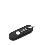USB Stick mit gummierter Oberfläche und abgerundeten Kanten farbe schwarz Ansicht mit Druckbereich