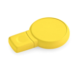 Runder USB Stick mit gummierter Oberfläche farbe gelb