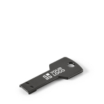 Aluminium USB Stick im Schlüsselformat in verschiedenen Farben farbe schwarz Ansicht mit Druckbereich