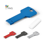 Aluminium USB Stick im Schlüsselformat in verschiedenen Farben farbe köngisblau Ansicht der Schachtel
