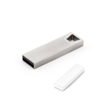 Mini Aluminium USB Stick in satiniertem Chrom farbe glänzendes silber Ansicht der Schachtel
