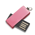 Personalisierbarer Aluminium USB Stick mit farbigem drehbarem Clip farbe rosa