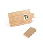 Personalisierbare USB Karte aus Bambusholz, personalisierbar farbe natürliche farbe Ansicht der Schachtel