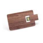 Personalisierbare USB Karte aus Walnussholz, personalisierbar farbe dunkler holzton