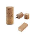 Personalisierbar USB Stick aus Kork in Form eines Weinkorkens farbe natürliche farbe Ansicht der Schachtel