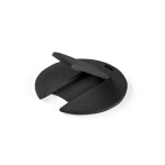 Personalisierbarer runder USB Stick aus Weizenfaser und Kunststoff farbe schwarz