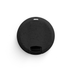 Personalisierbarer runder USB Stick aus Weizenfaser und Kunststoff farbe schwarz