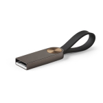 Personalisierbarer Metall USB Stick mit Silikongriff farbe aschgrau