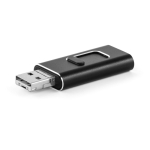 Metall USB Stick 4 in 1 Funktion, Clip ausziehbar, personalisierbar farbe schwarz