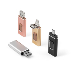 Metall USB Stick 4 in 1 Funktion, Clip ausziehbar, personalisierbar farbe schwarz