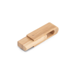 Personalisierbarer drehbarer USB Stick aus Bambusholz farbe natürliche farbe