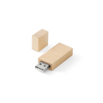 Personalisierbarer drehbarer USB Stick aus Bambus oder Ahornholz farbe holzton