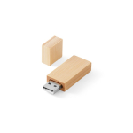 Personalisierbarer USB Stick aus Bambusholz mit Schutzkappe farbe natürliche farbe
