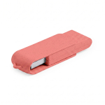 Personalisierbarer drehbarer Eco USB Stick aus Weizenfaser farbe rot