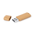 Ökologischer USB Stick aus Weizenstroh, personalisierbar, quadratisch farbe natürliche farbe