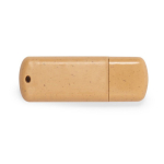 Ökologischer USB Stick aus Weizenstroh, personalisierbar, quadratisch farbe natürliche farbe