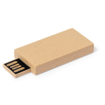 Ökologischer USB Stick aus Weizenstroh, personalisierbar, quadratisch farbe natürliche farbe