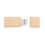 Personalisierbarer USB Stick mit Bambuskörper und Schutzkappe farbe natürliche farbe