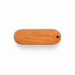 Personalisierbar schlanker drehbarer USB Stick mit Holzgehäuse farbe dunkler holzton