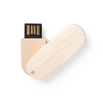 Personalisierbar schlanker drehbarer USB Stick mit Holzgehäuse