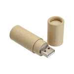 Personalisierbar zylindrischer USB Stick nachhaltig aus Recycle-Karton farbe natürliche farbe