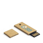 Rechteckiger USB Stick aus Recycle-Karton, personalisierbar farbe natürliche farbe Ansicht mit Druckbereich