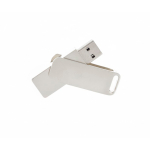 Personalisierbarer USB Stick mit Metallgehäuse und Metallclip farbe silber