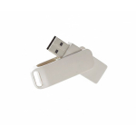 Personalisierbarer USB Stick mit Metallgehäuse und Metallclip farbe silber
