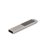 Personalisierbarer flacher Metall USB Stick mit beleuchtetem Logo farbe silber
