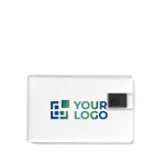 Transparente USB Karte, beidseitig personalisierbar farbe rotbraun Ansicht mit Druckbereich