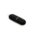 Personalisierbarer USB Stick aus Kunststoff in Kapselform farbe schwarz