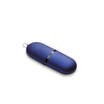 Personalisierbarer USB Stick aus Kunststoff in Kapselform farbe blau