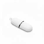 Personalisierbarer USB Stick aus Kunststoff in Kapselform farbe weiß