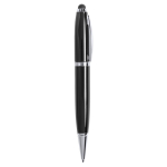 Eleganter USB Kugelschreiber, Touch Pen, schwarze Tinte, Made in EU farbe schwarz
