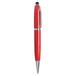 Eleganter USB Kugelschreiber, Touch Pen, schwarze Tinte, Made in EU farbe rot
