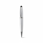 Eleganter USB Kugelschreiber, Touch Pen, schwarze Tinte, Made in EU farbe silber