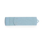 Personalisierbarer Dual USB Stick aus Weizenstroh mit Typ C Anschluss farbe blau