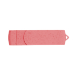 Personalisierbarer Dual USB Stick aus Weizenstroh mit Typ C Anschluss farbe rot