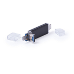 Aluminium USB Stick mit Micro USB / Typ C Anschluss, personalisierbar farbe schwarz