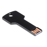 Personalisierbarer USB Stick aus Metall in Schlüsselform farbe schwarz