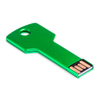 Personalisierbarer USB Stick aus Metall in Schlüsselform farbe grün