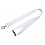Vollfarb-Lanyard mit Sicherheitsverschluss aus Europa farbe weiß