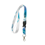 Vollfarb-Lanyard mit Schnalle nach Maß aus Europa farbe weiß Ansicht mit Druckbereich