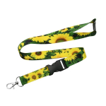 Vollfarb-Lanyard mit Schnalle und Sicherheitsverschluss farbe weiß